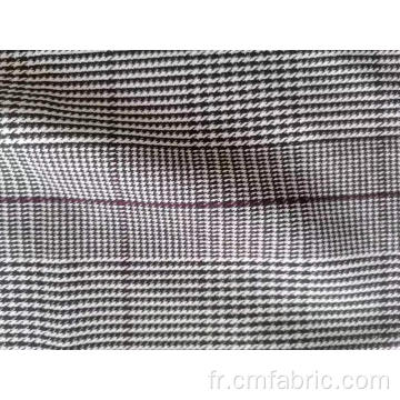Tissu de chèque teint en le fil de fil en polyester Rayon Spandex Rayon